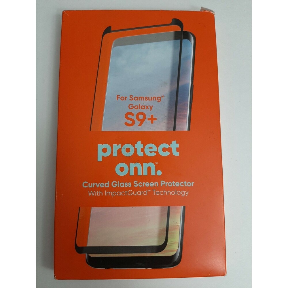 New Protect Onn Samsung S9 Curved Glass Screen Protector Factory Sealed